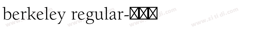 berkeley regular字体转换